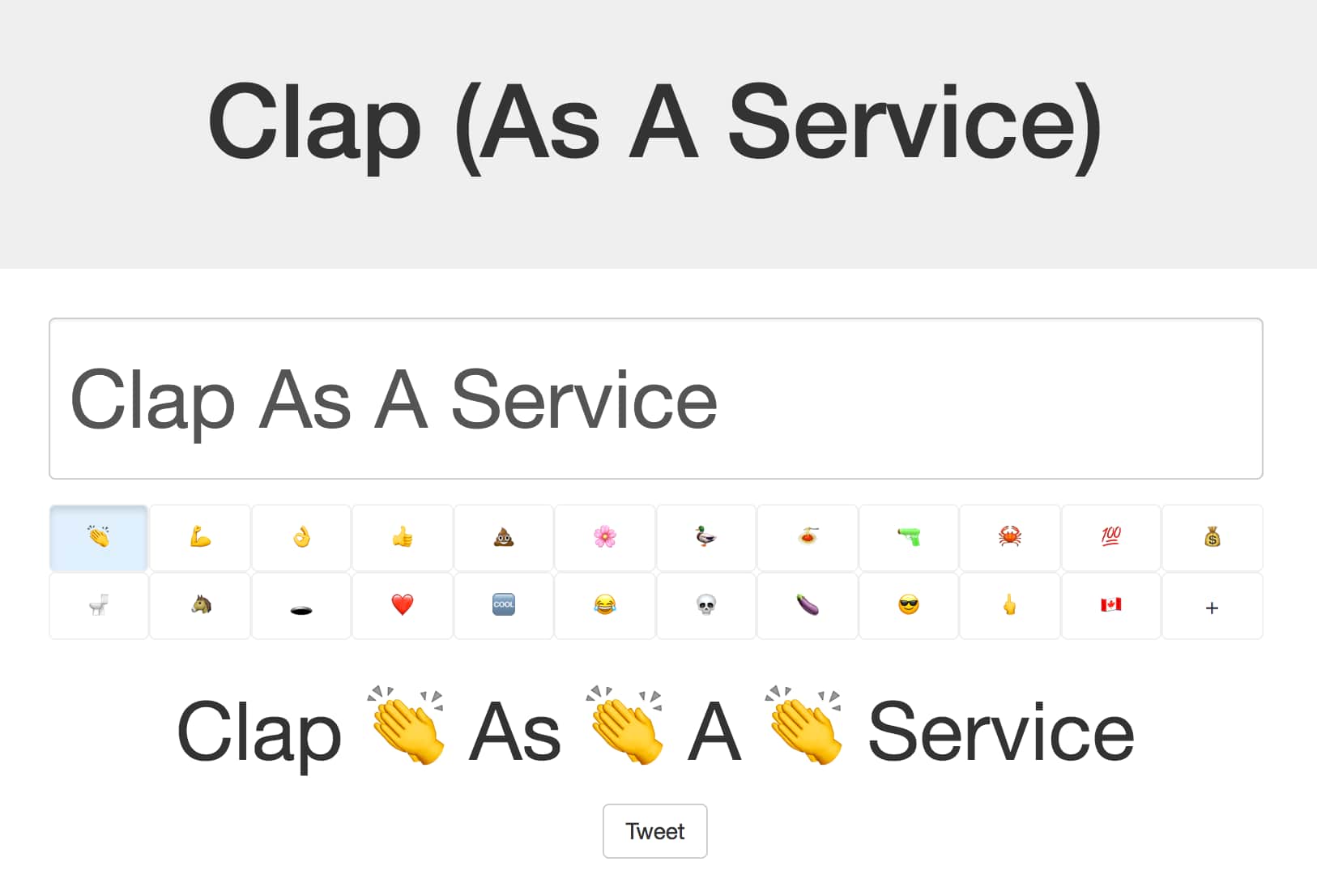 clap as a service